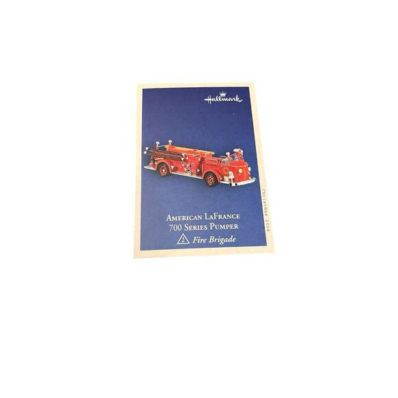 Hallmark Keepsake Ornament American LaFrance 700 Pumper Fire Brigade Sealed - Picture 5 of 5